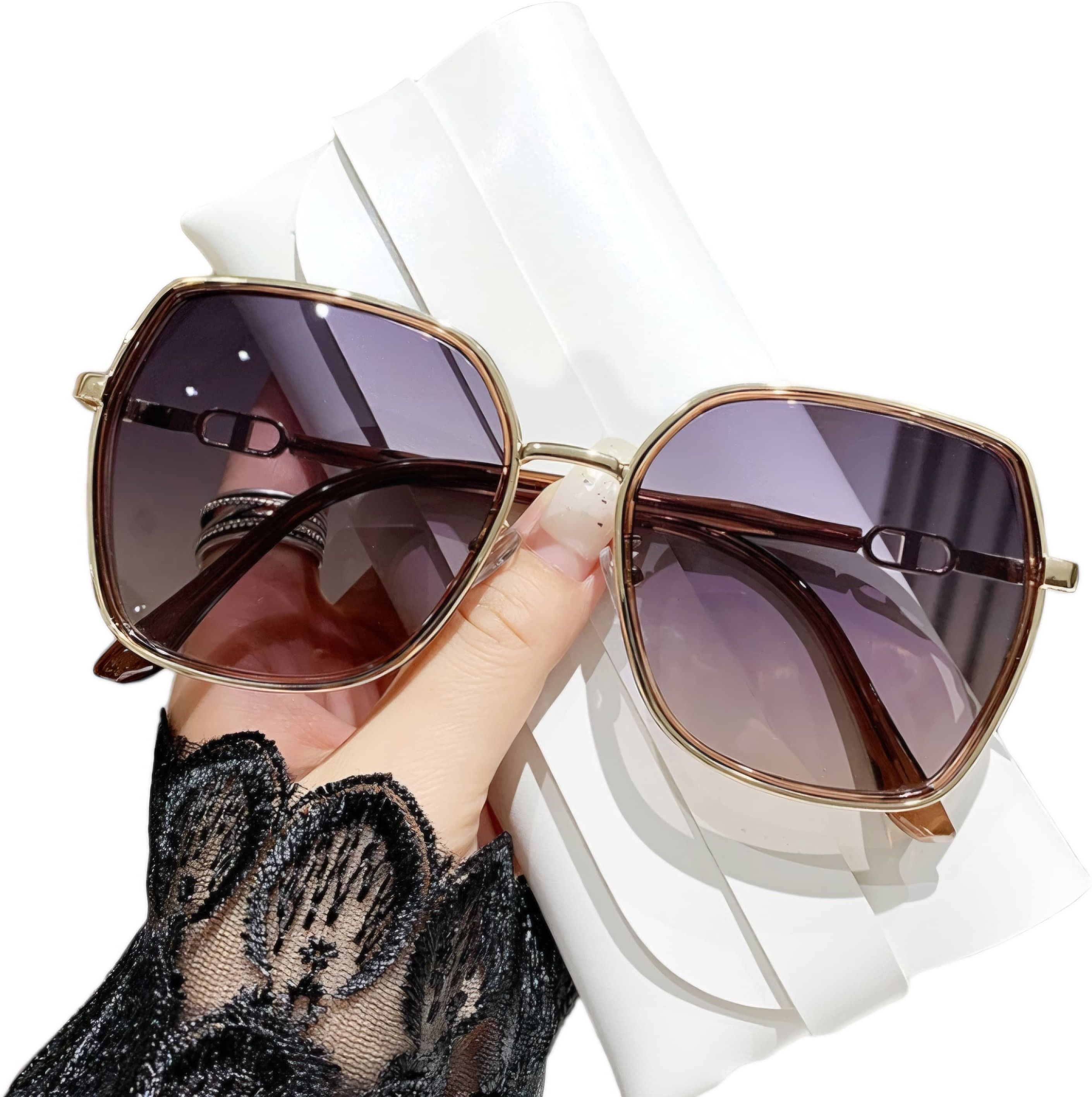 eyenaks UV Protection Round, Over-sized Sunglasses (Free Size)-picture-12