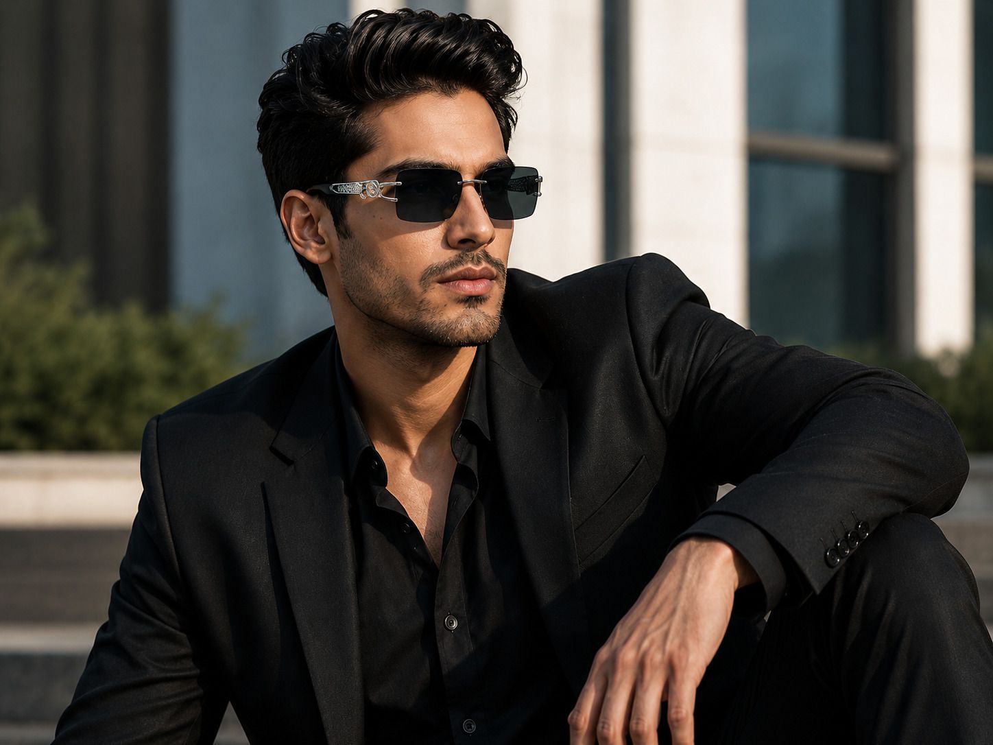 UV Protection Rectangular Sunglasses (Free Size)-image-8