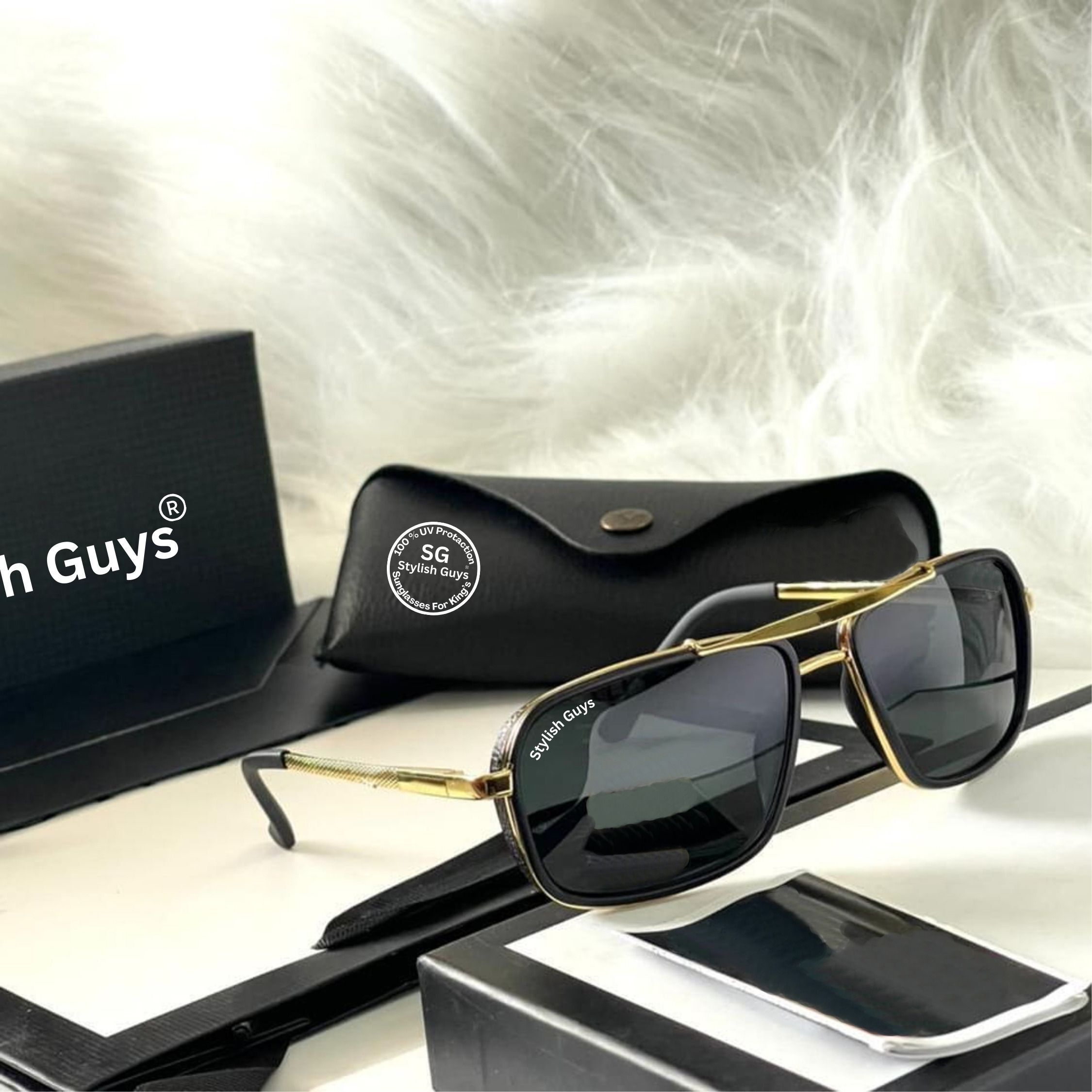 Mirrored, UV Protection Retro Square Sunglasses (Free Size)-image-33