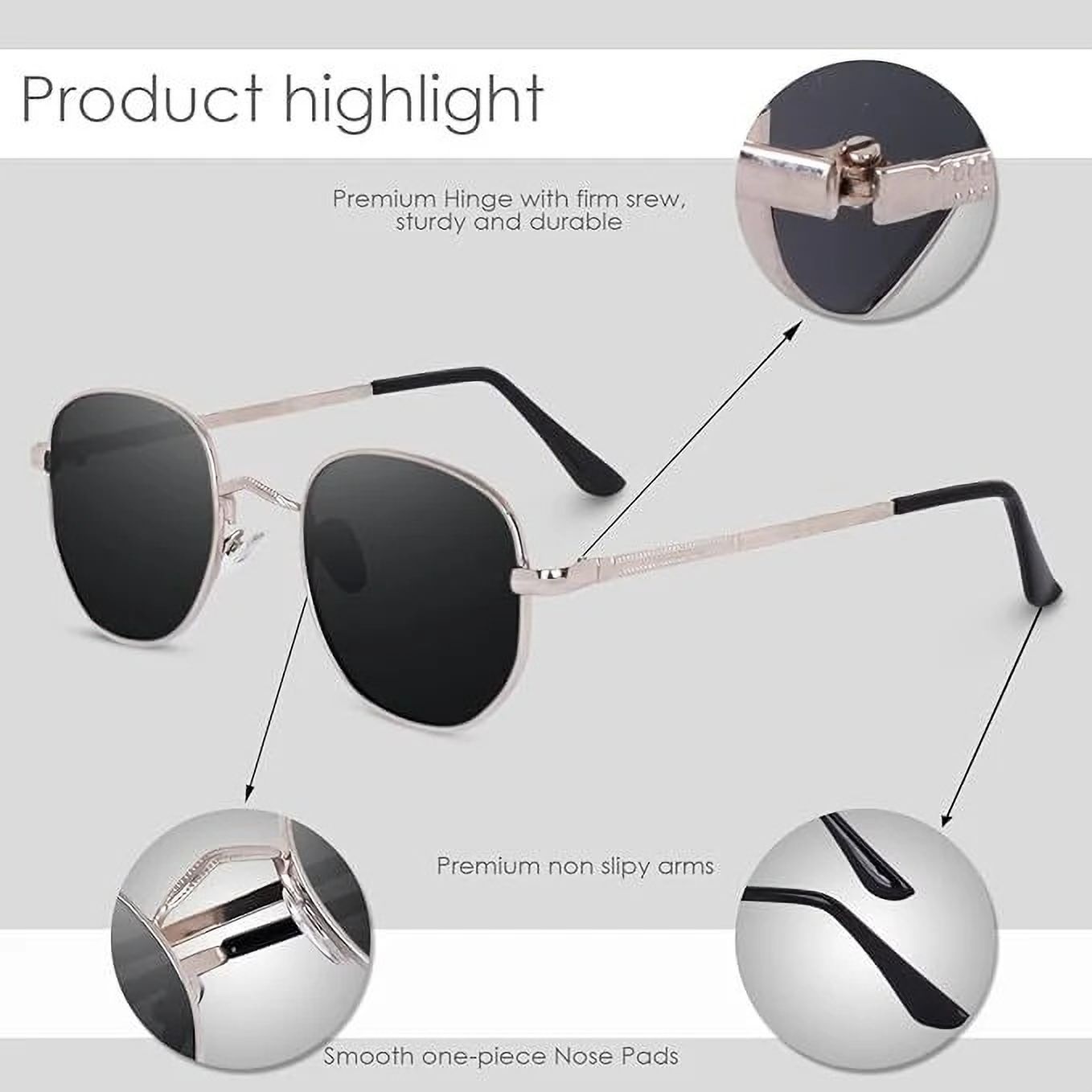 zadinga UV Protection, Gradient, Polarized Rectangular Sunglasses (Free Size)-picture-11