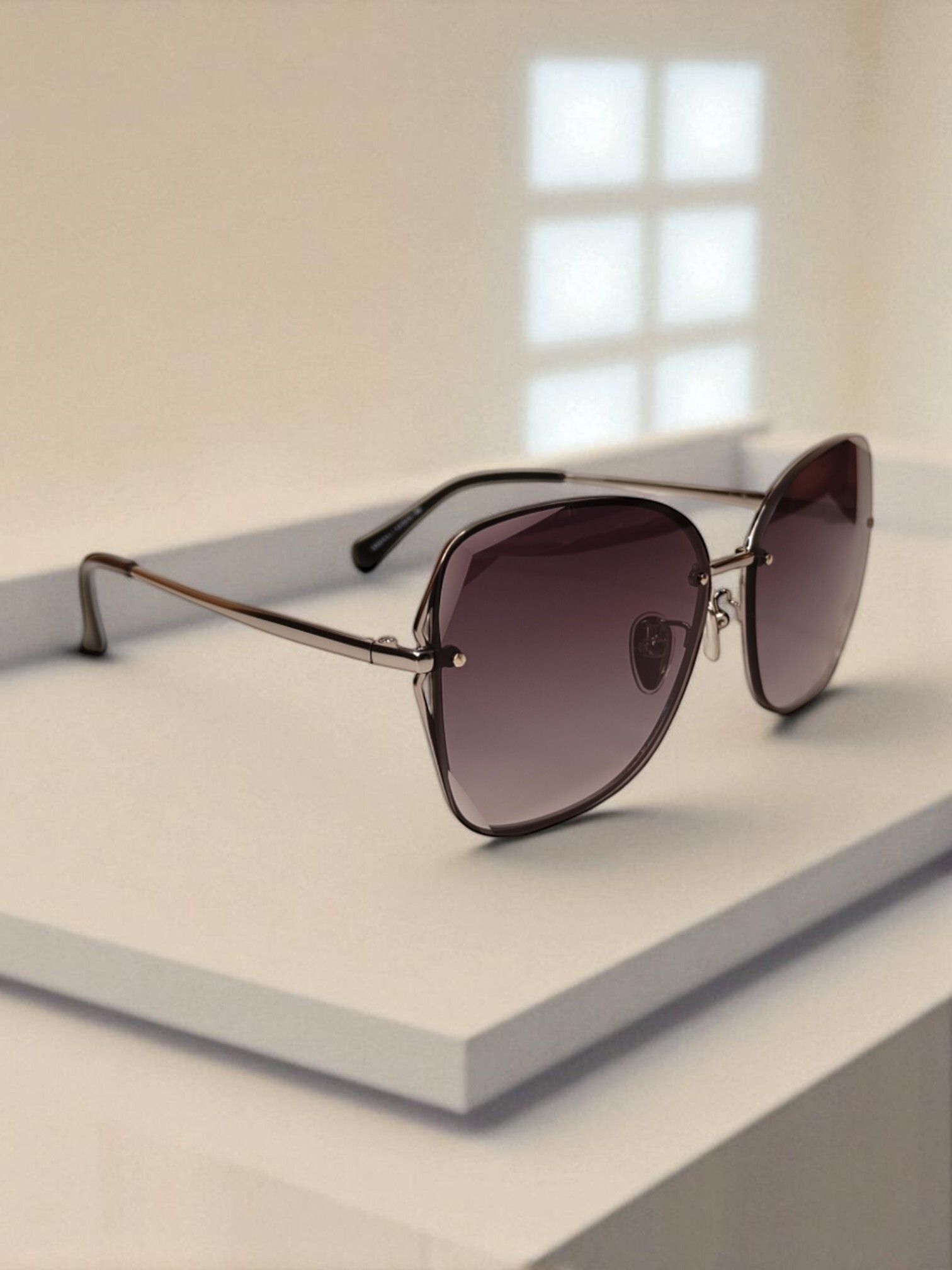 sun savvy UV Protection, Gradient, Toughened Glass Lens, Riding Glasses Over-sized, Butterfly Sunglasses (Free Size)-picture-16