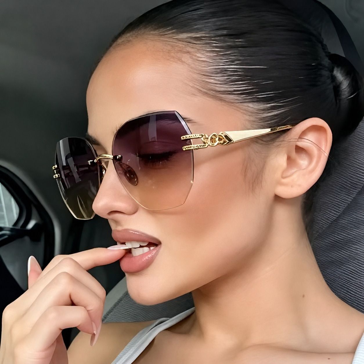 Gradient, UV Protection Rectangular Sunglasses (Free Size)-image-14