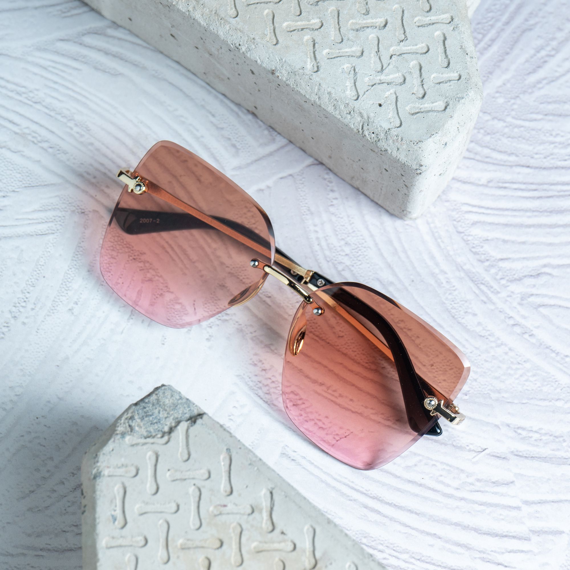 the magnifique Gradient, UV Protection, Mirrored, Toughened Glass Lens Retro Square, Rectangular, Over-sized Sunglasses (Free Size)-picture-27