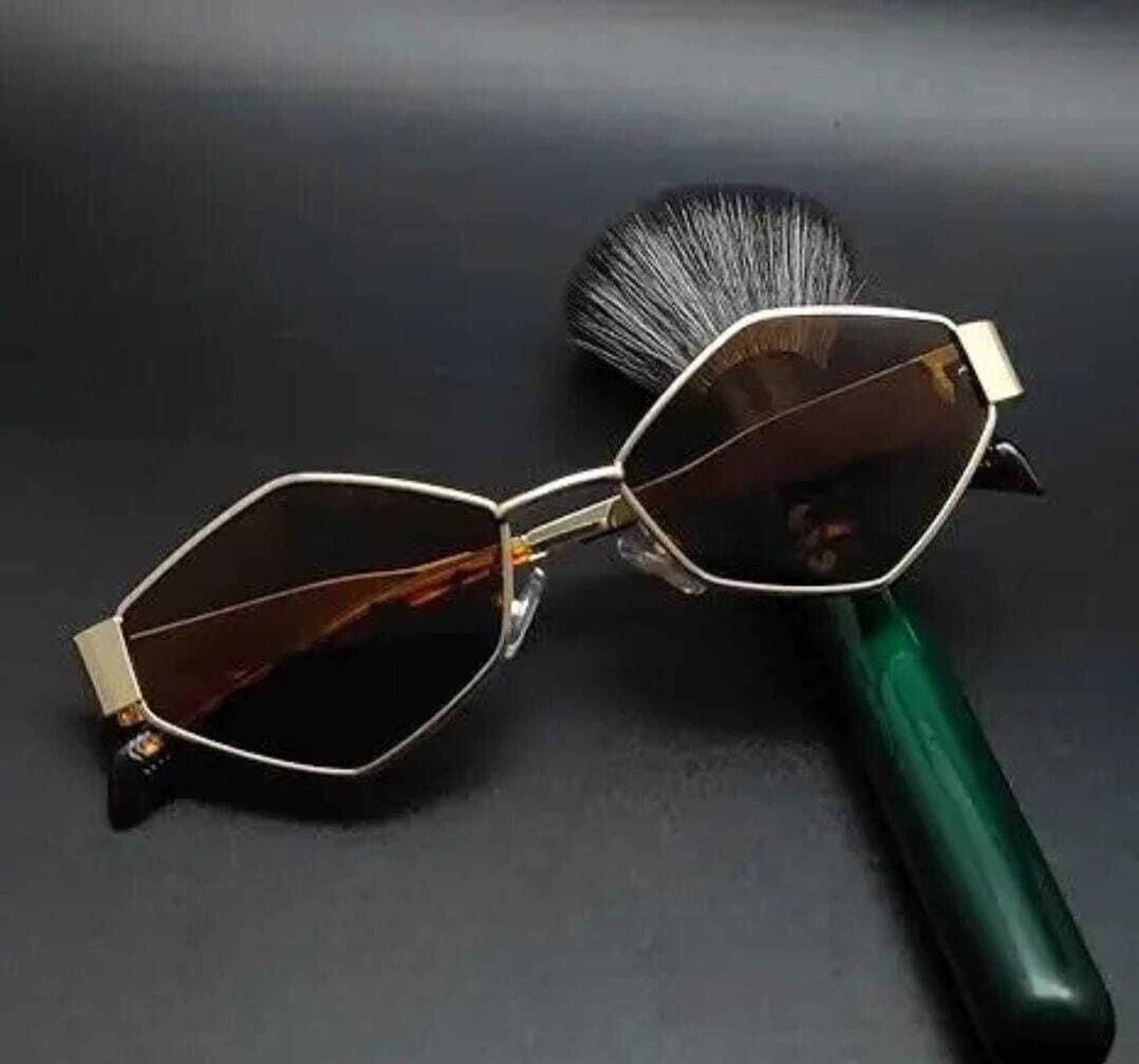 sundry Mirrored, Gradient, Toughened Glass Lens, UV Protection, Others Octagonal Sunglasses (Free Size)-picture-28
