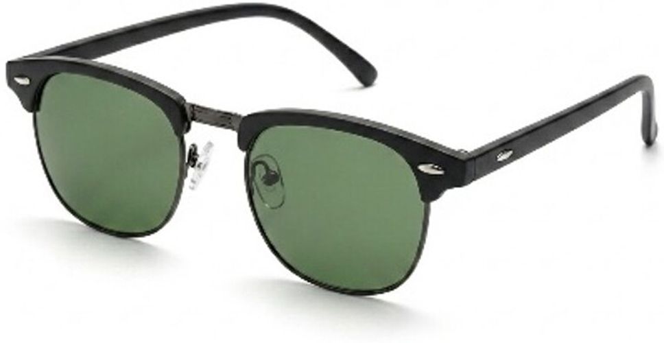 lenzone Polarized, UV Protection Clubmaster, Retro Square Sunglasses (Free Size)-picture-21