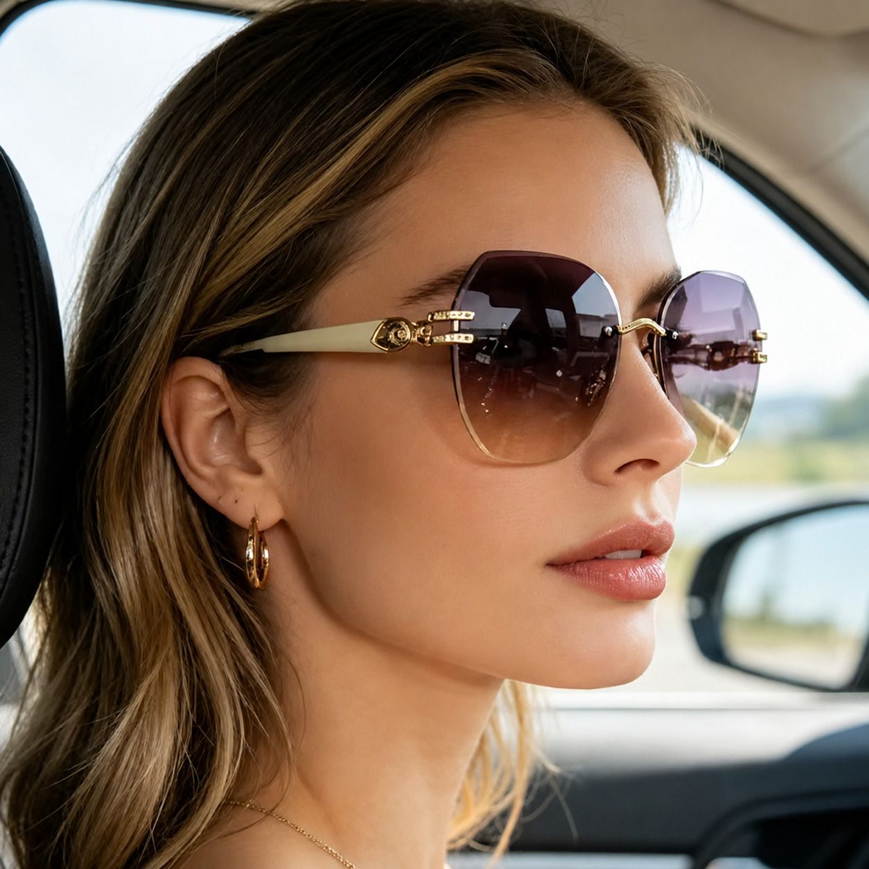 kalveera Gradient, UV Protection Rectangular Sunglasses (Free Size)-picture-17