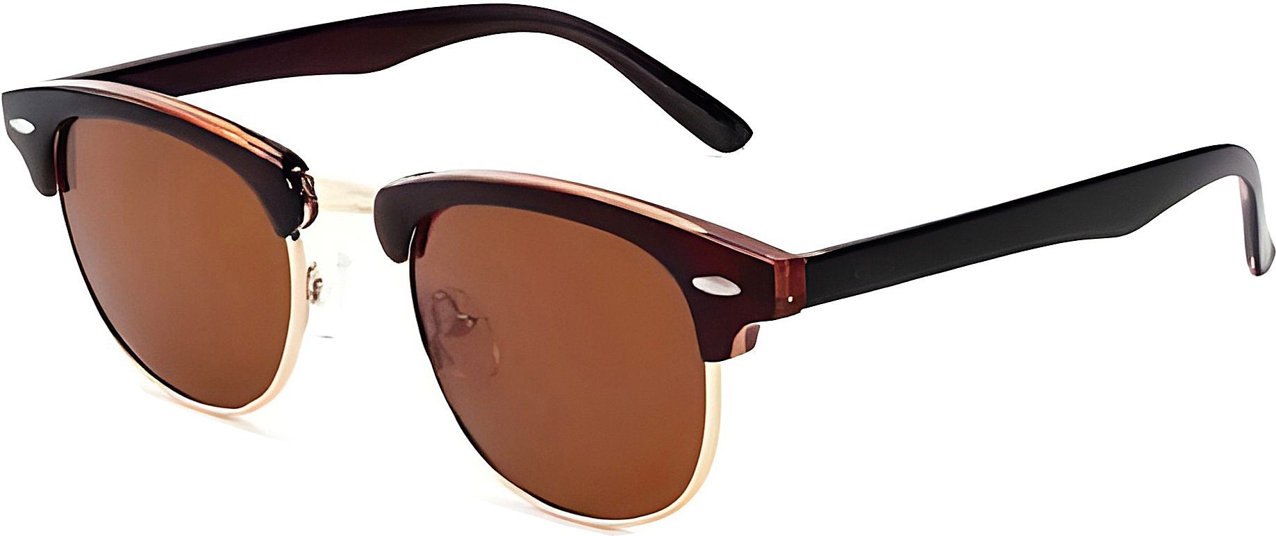 Riding Glasses Clubmaster, Retro Square Sunglasses (Free Size)-image-11