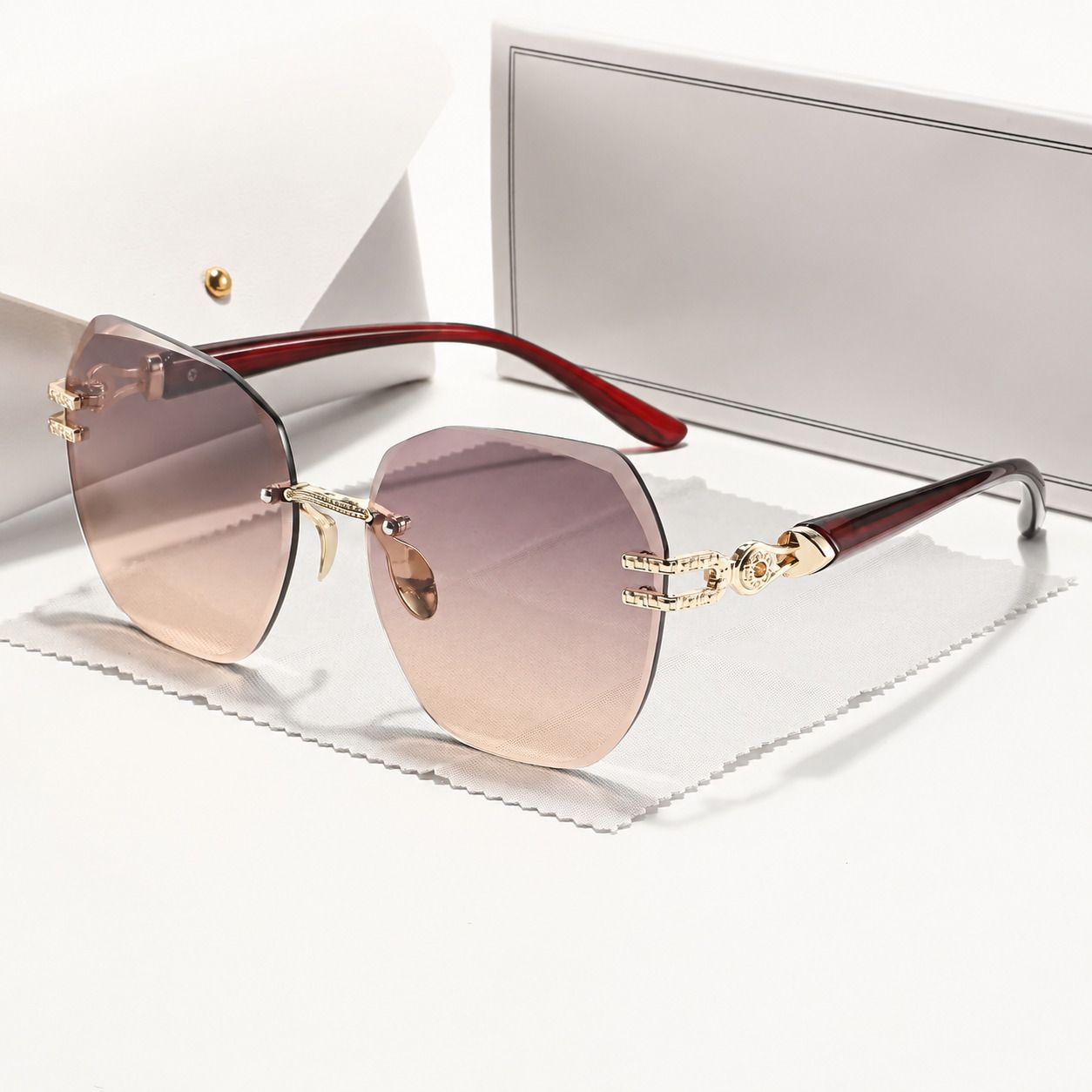 kalveera Gradient, UV Protection Rectangular, Cat-eye Sunglasses (Free Size)-picture-2
