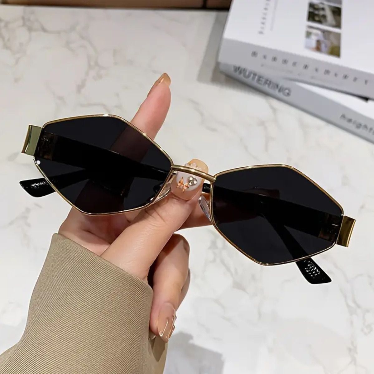 zeemork UV Protection, Gradient, Others Cat-eye, Retro Square Sunglasses (Free Size)-picture-27