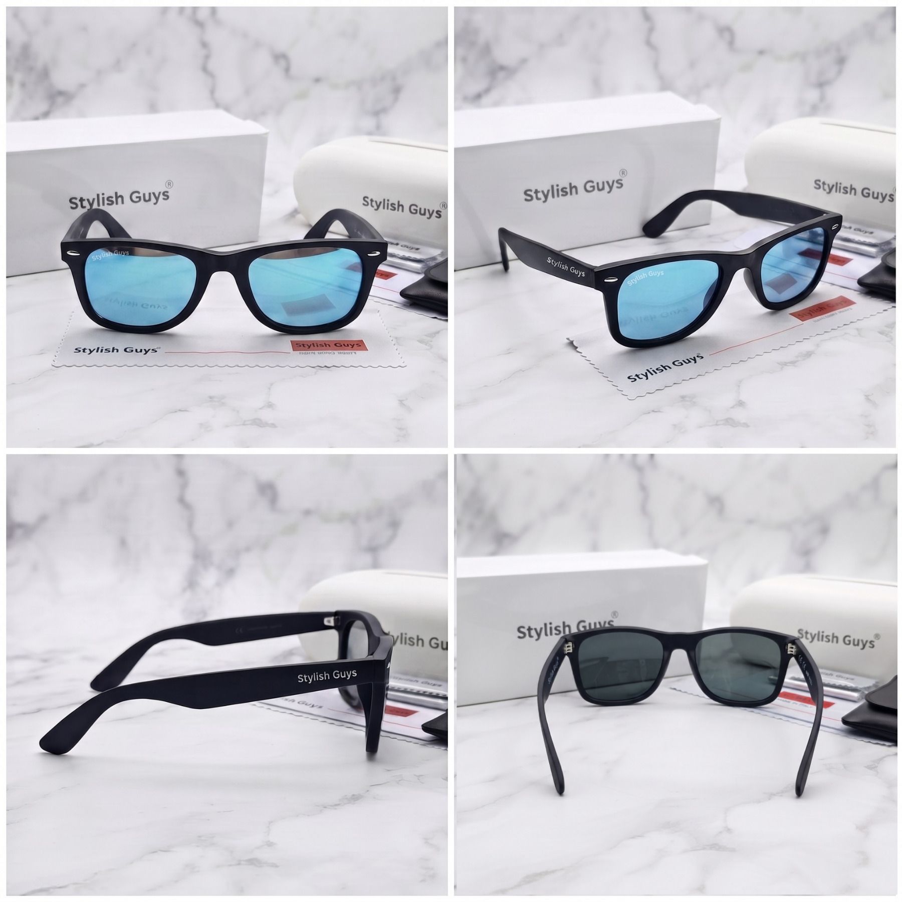 stylish guys Mirrored, UV Protection, Toughened Glass Lens Wayfarer Sunglasses (Free Size)-picture-40