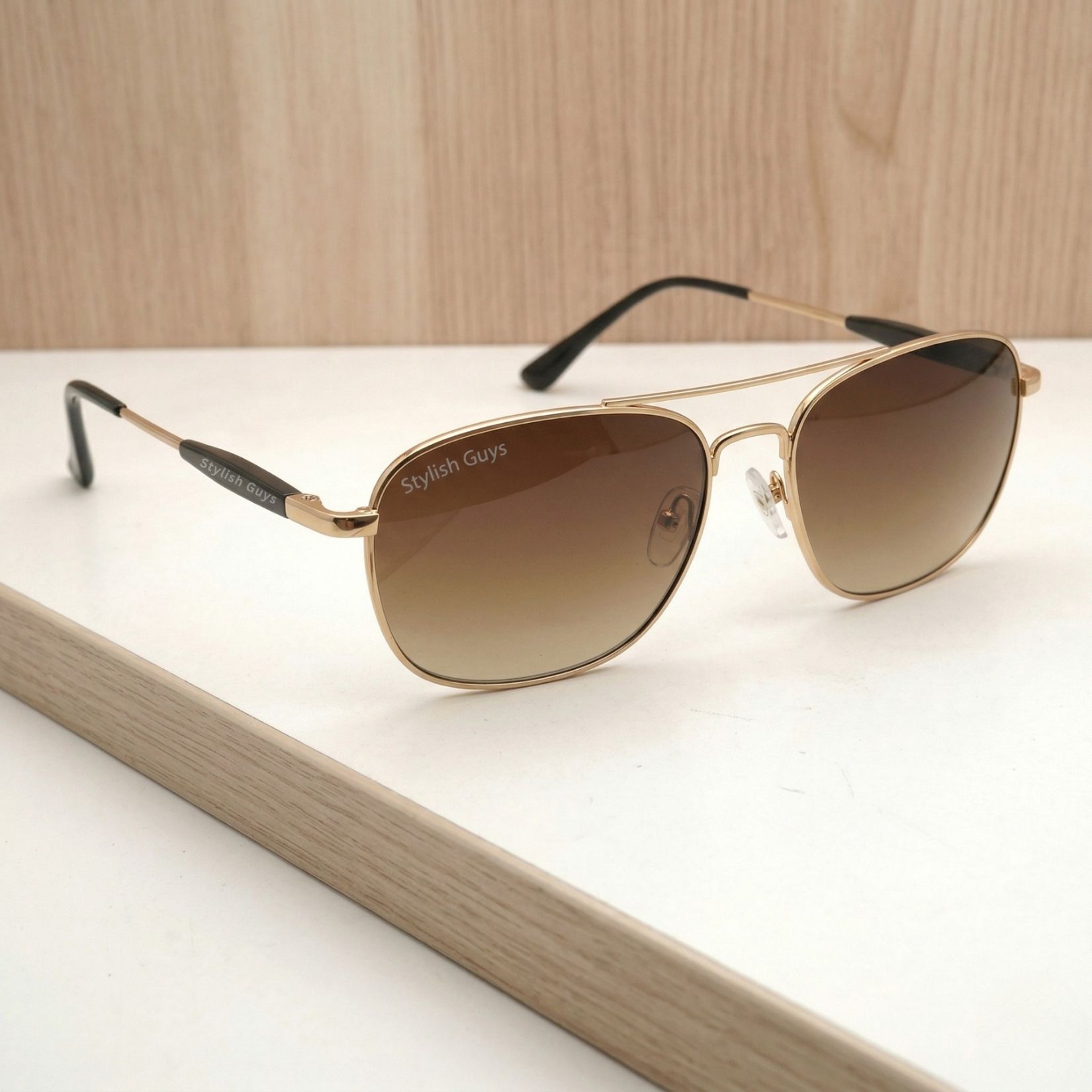 stylish guys Mirrored, UV Protection, Toughened Glass Lens Aviator Sunglasses (Free Size)-picture-35