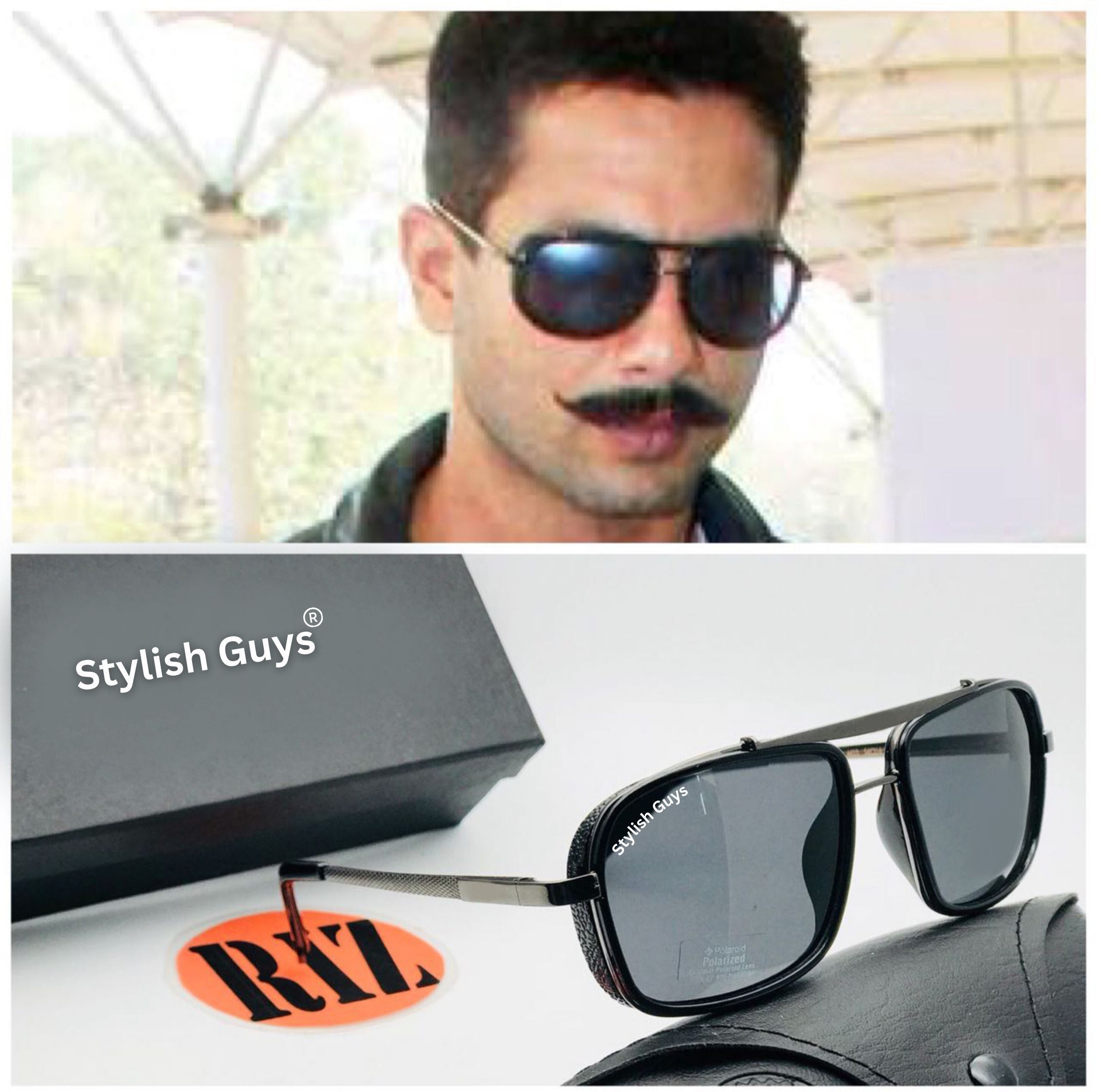 stylish guys Mirrored, UV Protection Retro Square Sunglasses (Free Size)-picture-21