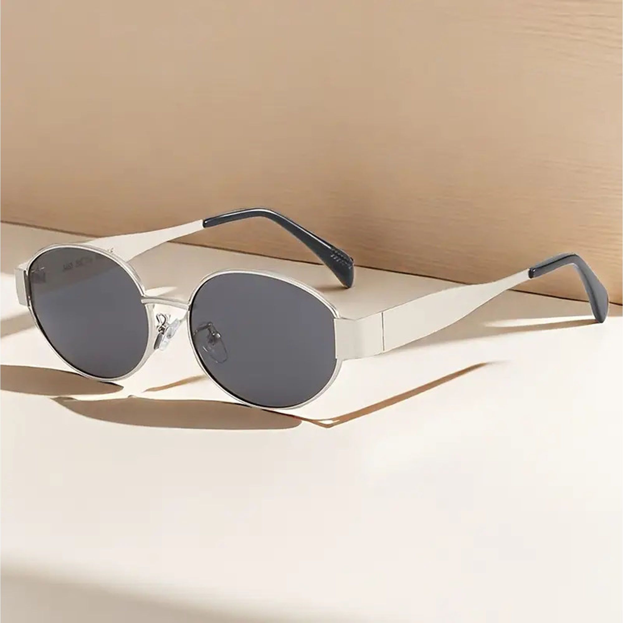 Gradient, Toughened Glass Lens, UV Protection, Riding Glasses Oval Sunglasses (55)-image-9