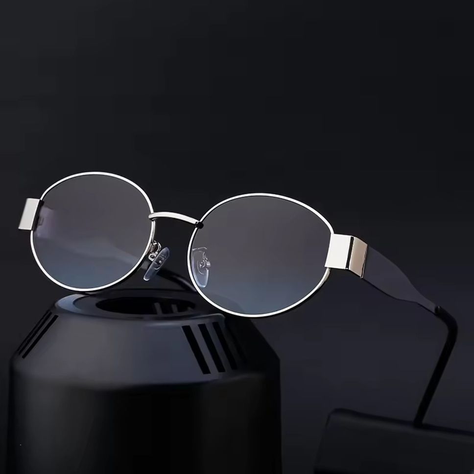 huvora Gradient, UV Protection, Toughened Glass Lens Oval Sunglasses (55)-picture-10