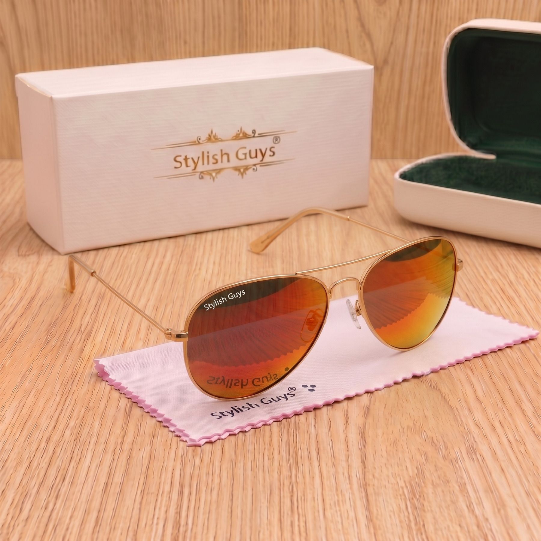 stylish guys Mirrored, UV Protection Aviator Sunglasses (Free Size)-picture-43