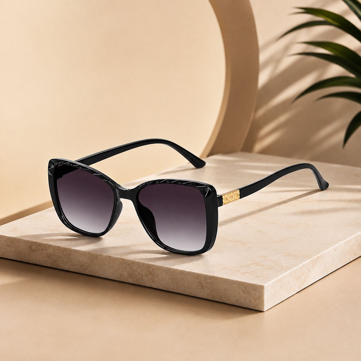 UV Protection, Gradient, Riding Glasses Cat-eye, Over-sized, Rectangular Sunglasses (Free Size)-image-15