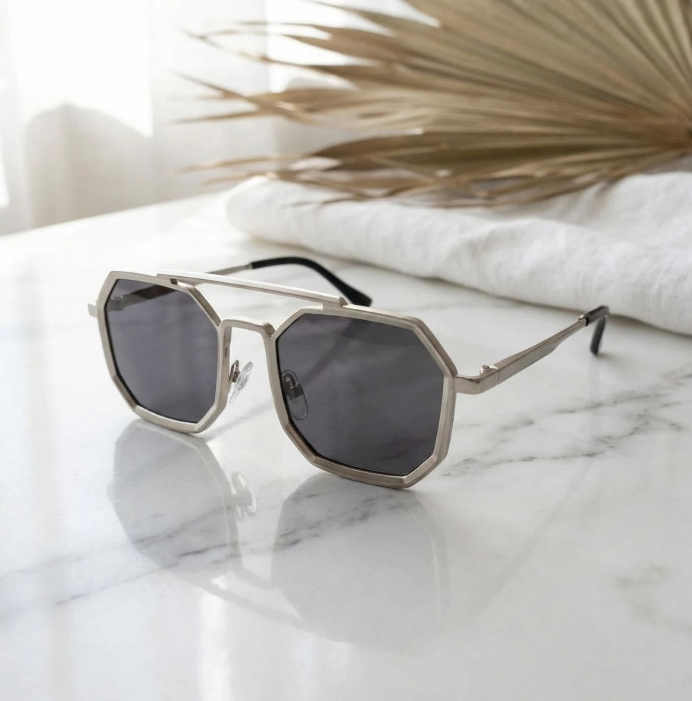 UV Protection Rectangular, Retro Square Sunglasses (Free Size)-image-15