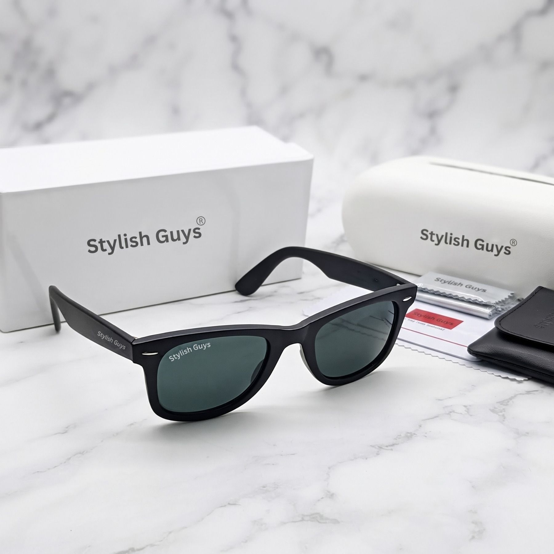 stylish guys Mirrored, UV Protection, Toughened Glass Lens Wayfarer Sunglasses (Free Size)-picture-23