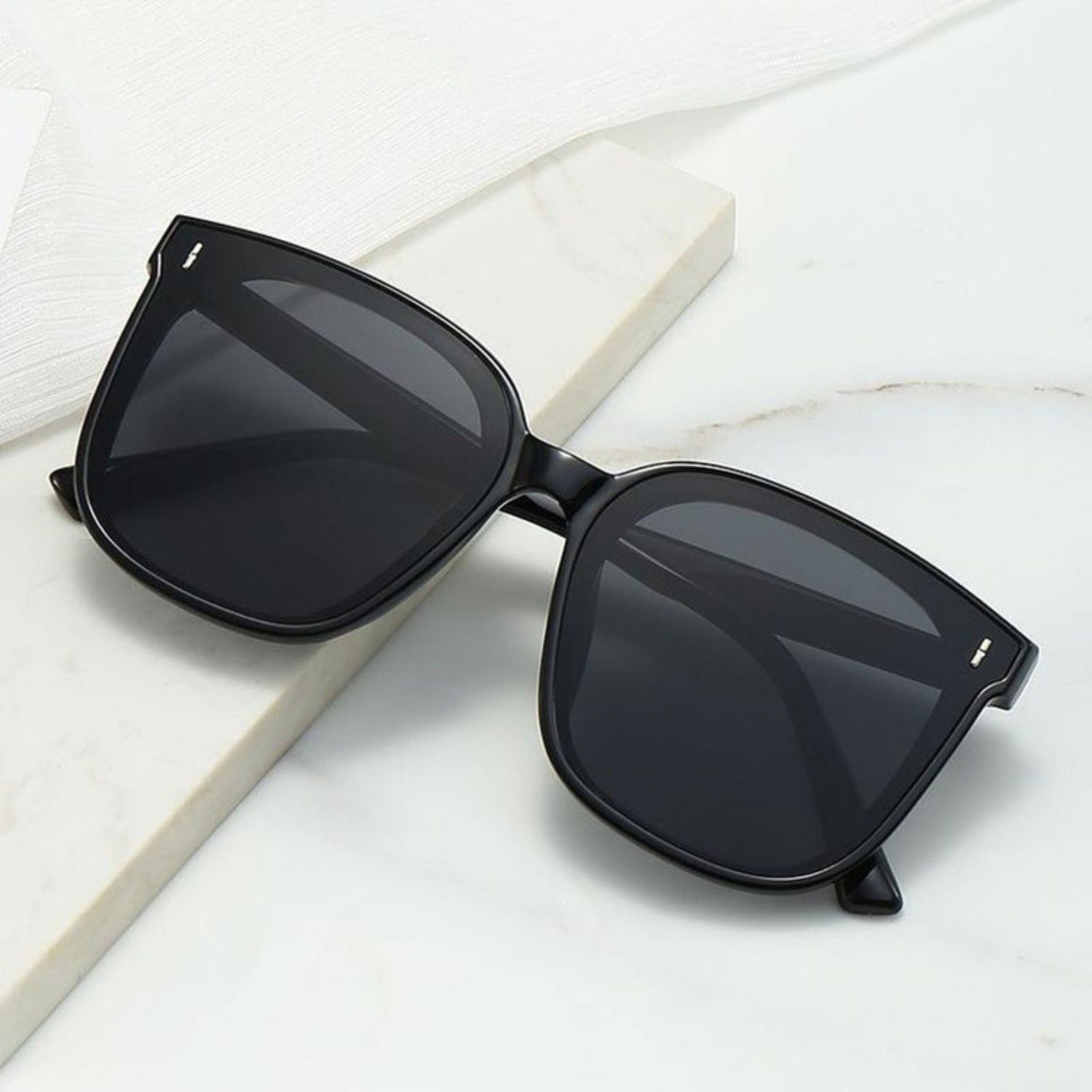 UV Protection, Riding Glasses, Gradient Retro Square Sunglasses (Free Size)-image-7