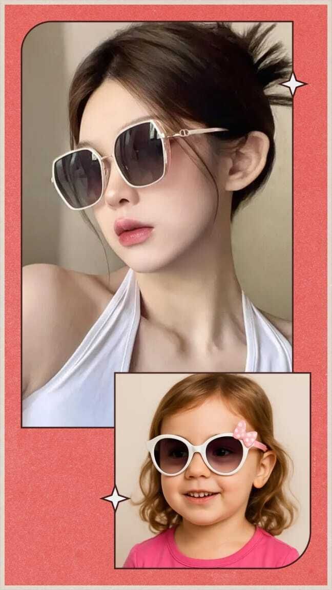 UV Protection Over-sized, Butterfly, Cat-eye Sunglasses (Free Size)