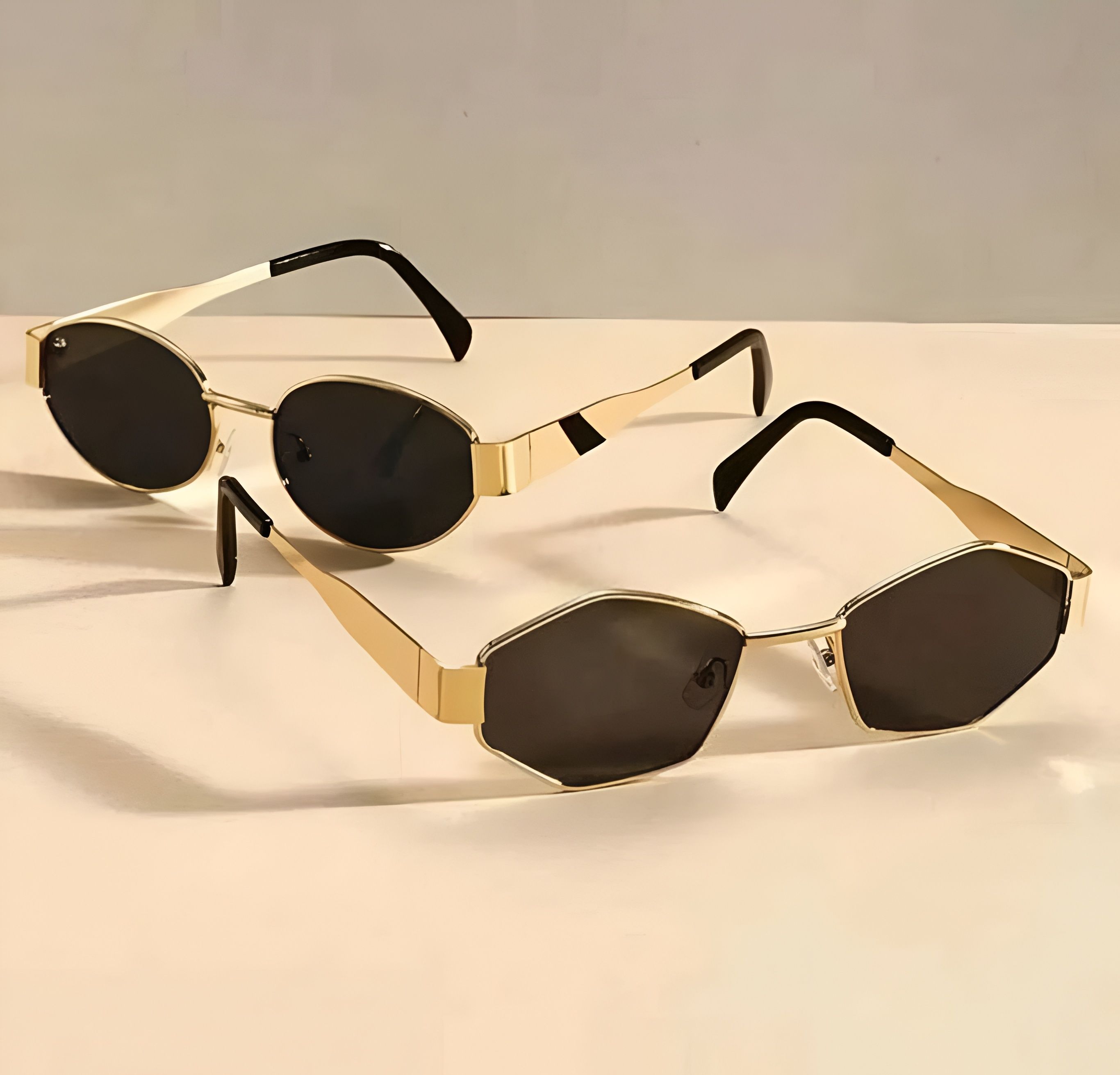 UV Protection, Riding Glasses, Toughened Glass Lens, Photochromatic Lens Oval, Octagonal, Retro Square Sunglasses (Free Size)-image-22