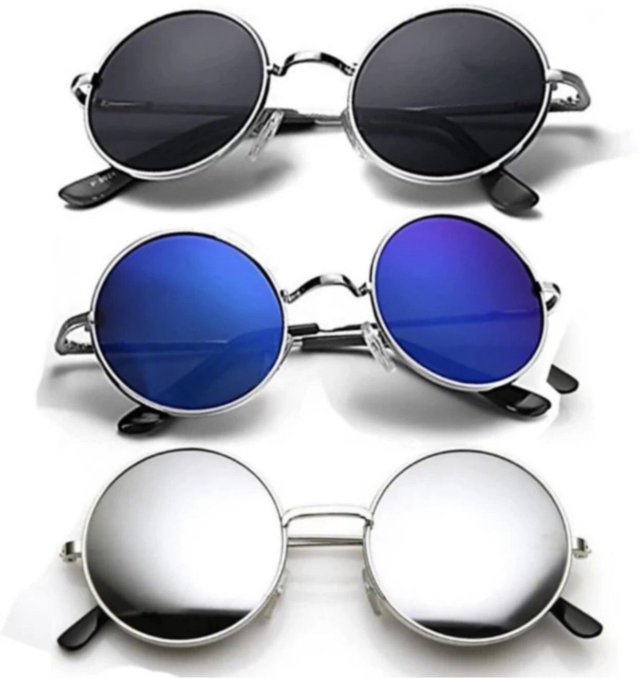 rich club UV Protection, Mirrored, Gradient Round Sunglasses (51)-picture-28