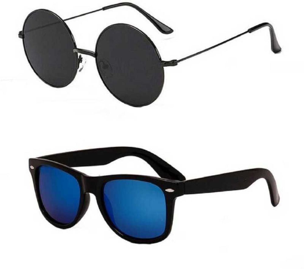sunwear UV Protection, Polarized, Gradient, Mirrored Round Sunglasses (55)-picture-10