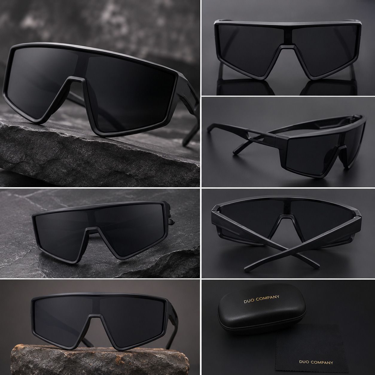 UV Protection, Polarized, Riding Glasses Shield, Over-sized, Rectangular Sunglasses (Free Size)-image-48