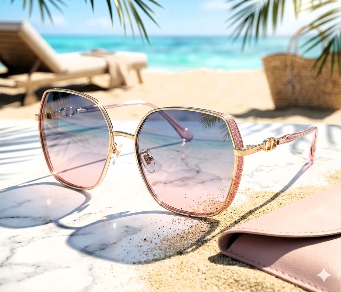 me mishae Gradient, Toughened Glass Lens, UV Protection, Others Octagonal, Over-sized Sunglasses (62)-picture-17