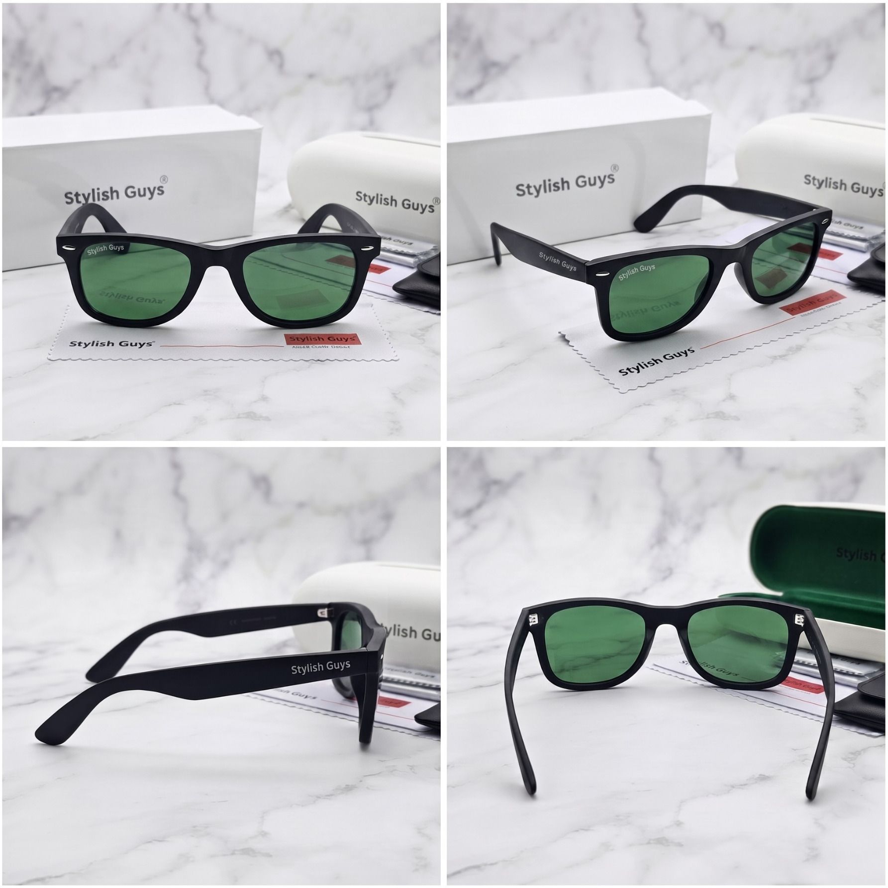 stylish guys Mirrored, UV Protection, Toughened Glass Lens Wayfarer Sunglasses (Free Size)-picture-18