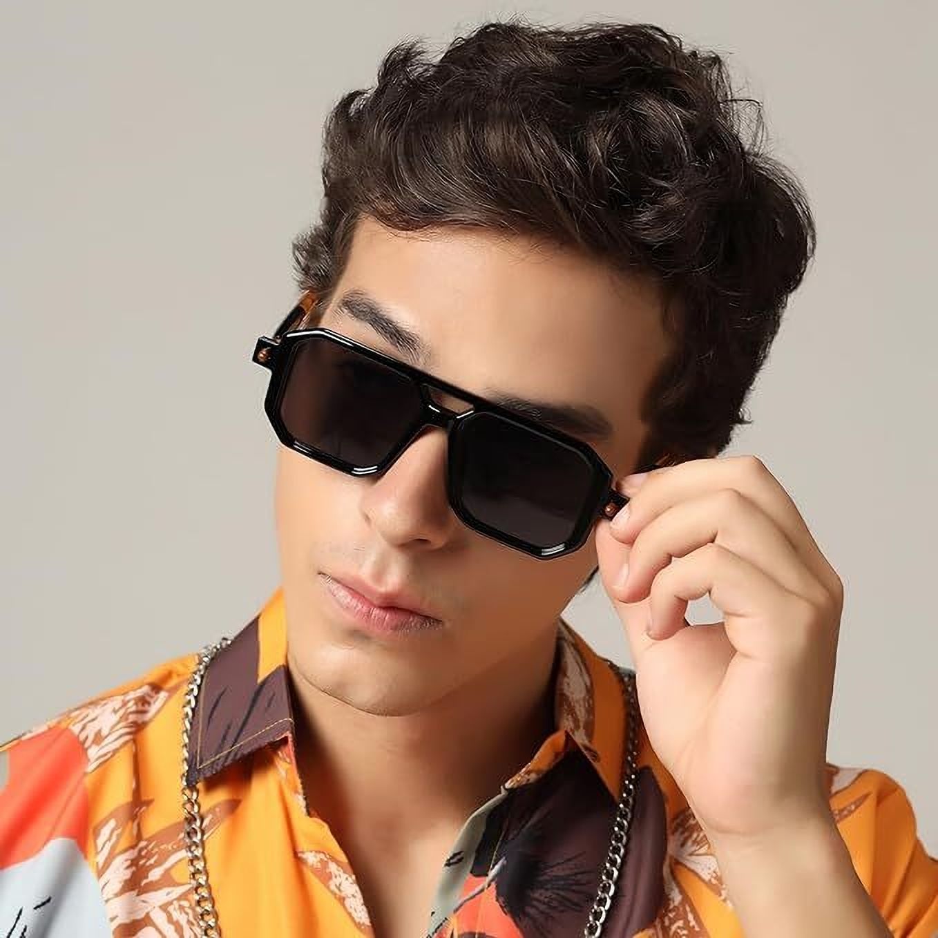 UV Protection Rectangular, Aviator Sunglasses (Free Size)-image-46