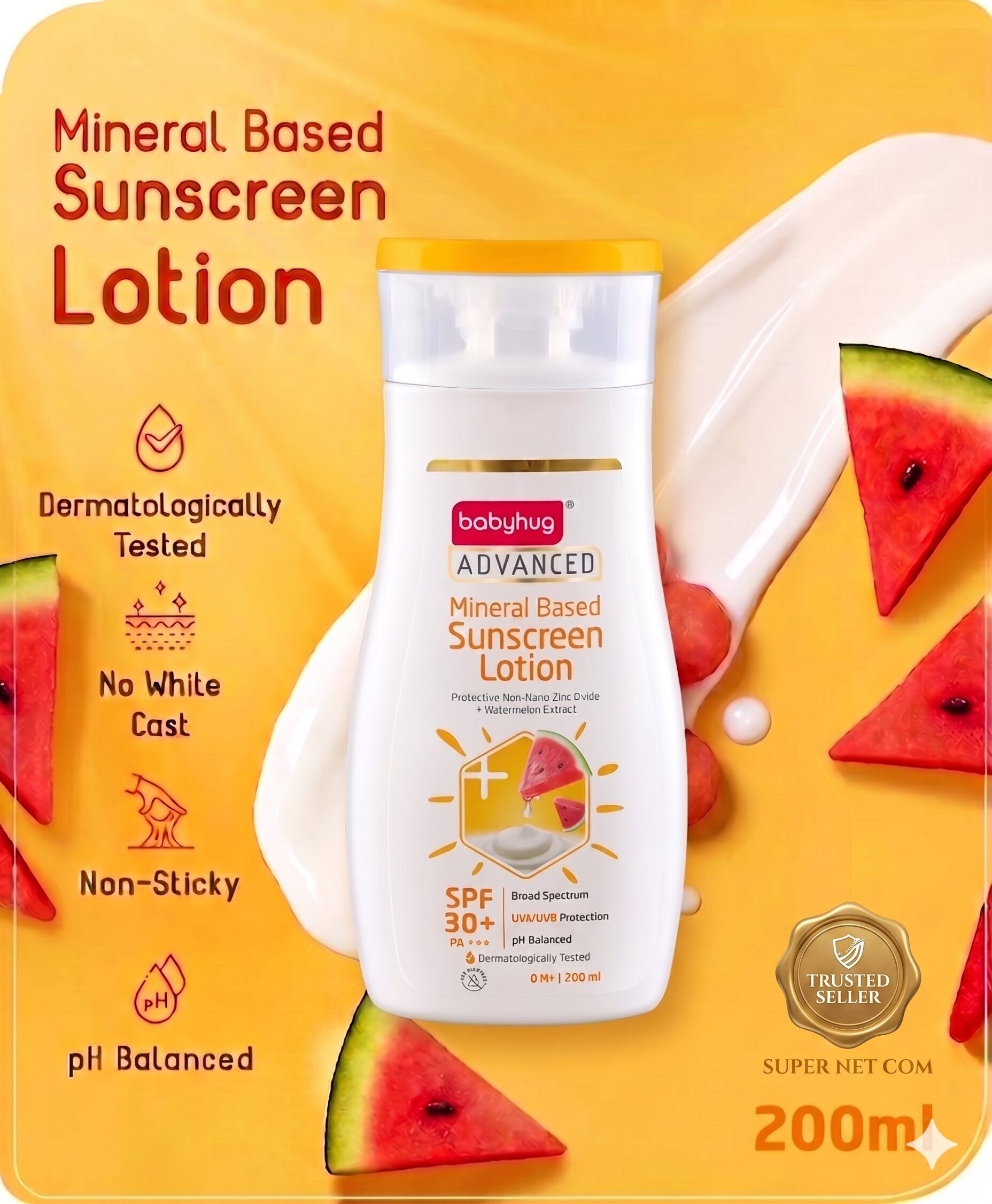 Sunscreen - SPF 30+ PA+++ Advanced Mineral Based Sunscreen Lotion with SPF 30 +, PA+++ ,UVA/UVB Protection-image-40