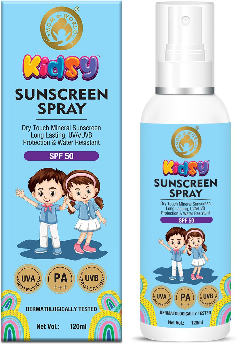 Sunscreen - SPF 50 PA+++ Mineral Based Kids Sunscreen Spray SPF 50, Water Resistant, UVA/UVB PA+++, 120ml - Safe for Baby and Kids-image-31