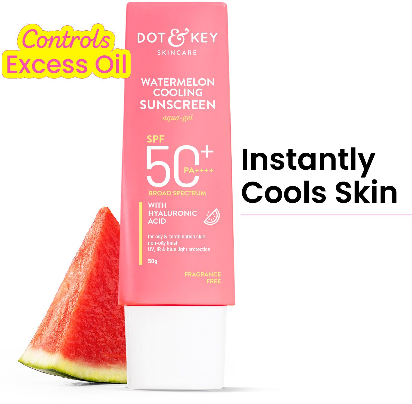 dot & key Sunscreen - SPF 50 PA++++ Watermelon Hyaluronic Cooling ,for Oily,Normal,Combination Skin,Lightweight-picture-12