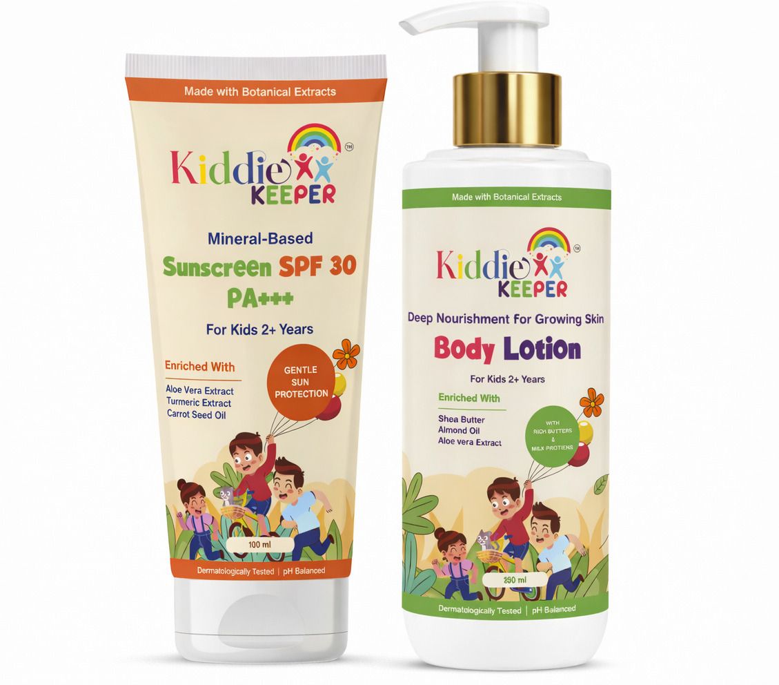 Sunscreen - SPF 30 PA+++ Kid's Sunscreen (100ml) & Body Lotion (250ml) Combo Pack-image-3