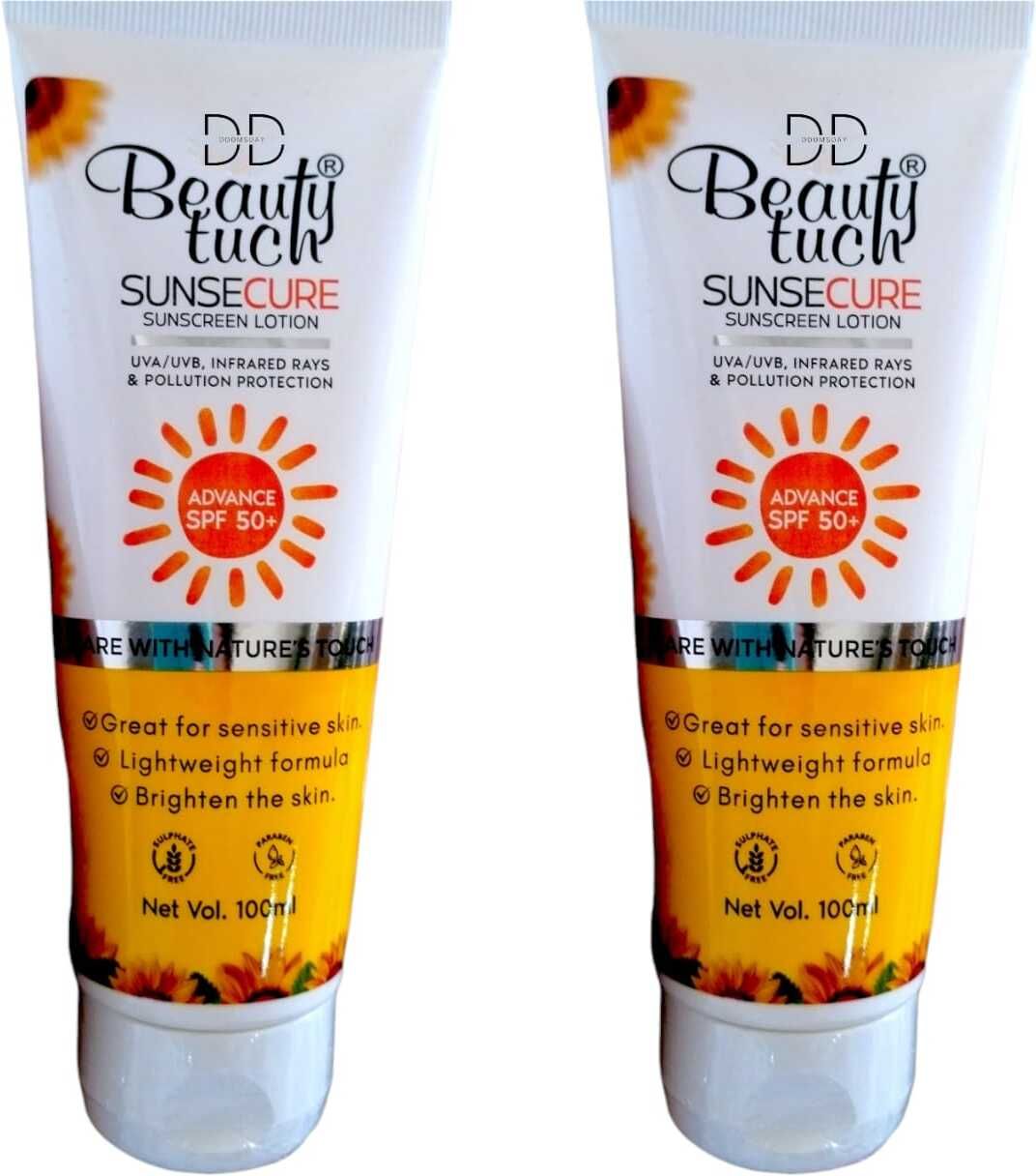 Sunscreen - SPF 50 PA++ BEAUTY TUCH SUNSCREEN LOTION FOR KIDS FULL PROTECTION UVA/AVB RAYS PACK OF 2-image-33