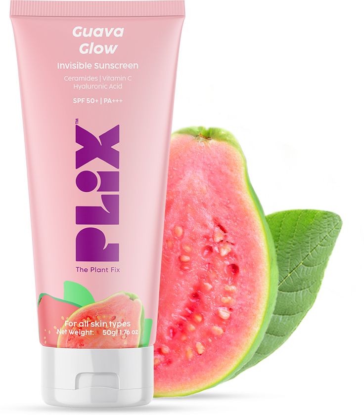 the plant fix plix Sunscreen - SPF 50 PA+++ Guava Glow Invisible Sunscreen With For UV A-picture-14