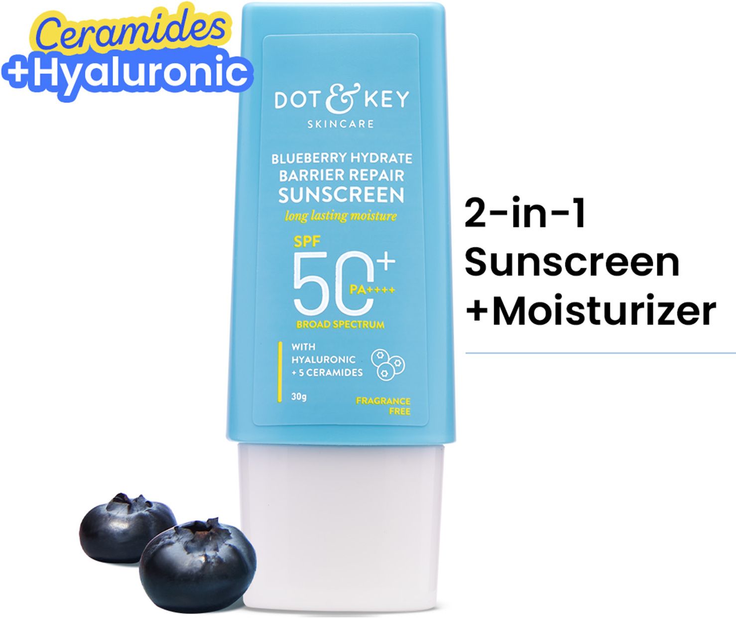 Sunscreen - SPF 50 PA++++ Blueberry Hydrate Barrier Repair Sunscreen SPF 50+, PA++++