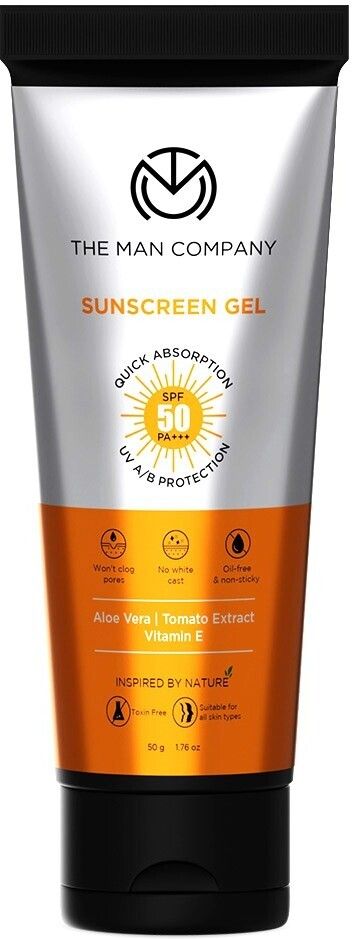 The Man Company Oil-Free Sunscreen Gel SPF 50 PA+++ The Man Company Oil-Free Sunscreen Gel SPF 50 PA+++