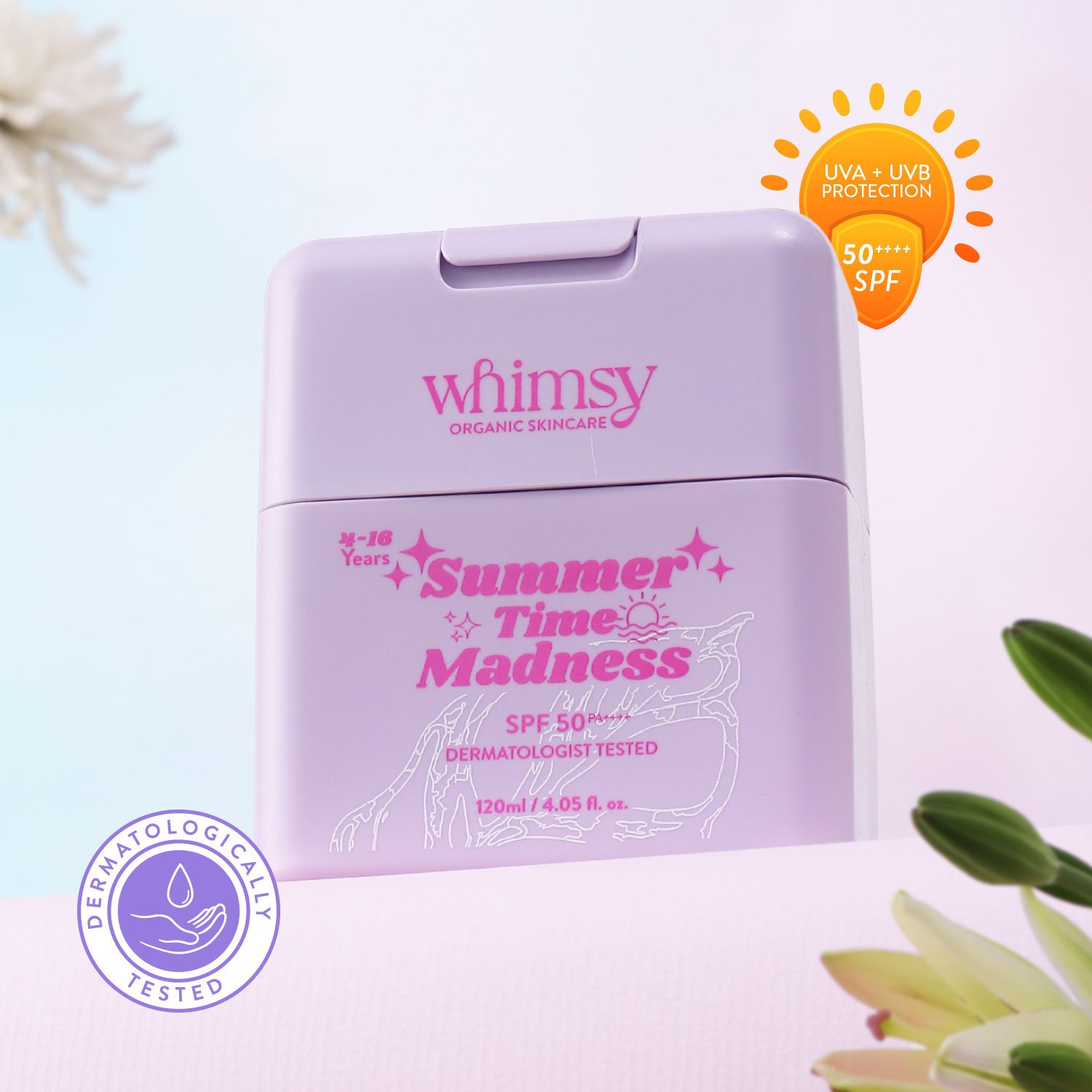 Sunscreen - SPF ++++ PA++++ Whismy Kids Sunscreen SPF 50 | Summer Time Madness | Safe for Children 120 ml
