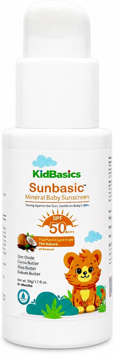 Sunscreen - SPF 50 PA++++ Sunbasics Sunscreen - SPF 50 PA++++ Mineral Baby Sunscreen For Kids & Babies-image-25