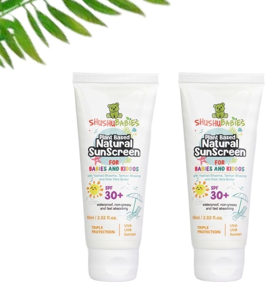 shushu babies Sunscreen - SPF 30+ PA++ Sunscreen For All Skin Type of Babies & Kids - Plant-Based & Natural-picture-2