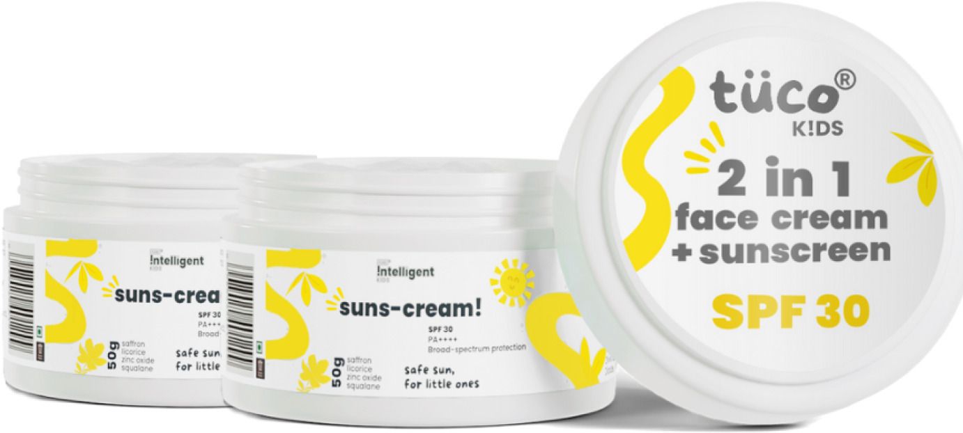 Sunscreen - SPF 30 PA++++ Kids Saffron Face Cream & Sunscreen SPF 30 PA++++ | Broad spectrum UVA/B