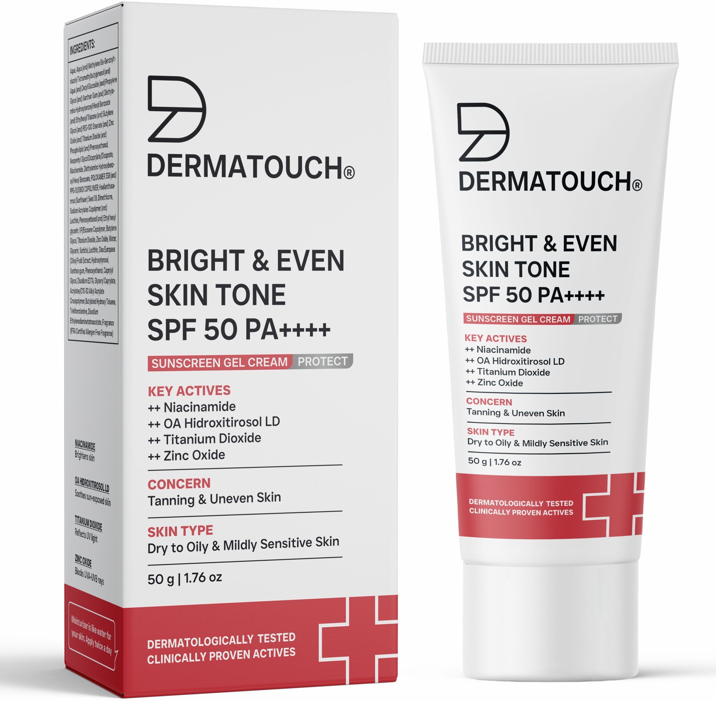 Sunscreen - SPF 50 PA++++ Bright & Even Skin Tone Sunscreen Gel Cream for Tanning & Uneven Skin Tone-image-25