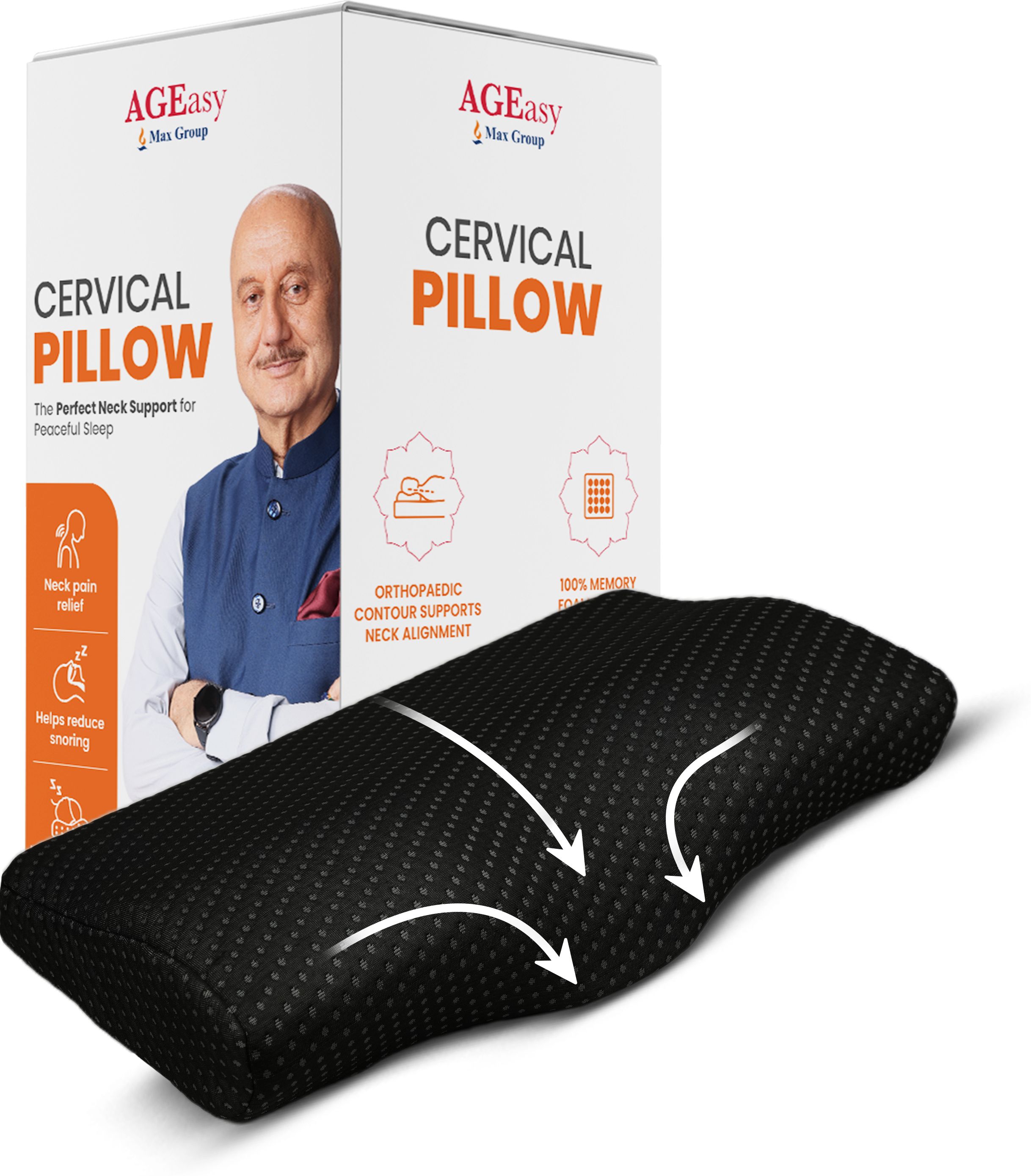 ageasy Cervical Pillow Memory Foam Solid Orthopaedic Pillow Cervical Pillow-picture-25