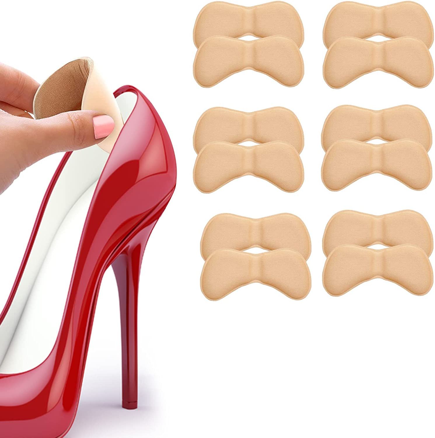 Women Shoe Insole Heel Cushion Inserts Adhesive Pads Shoes Pad Pack of 3 Heel Support-image-23