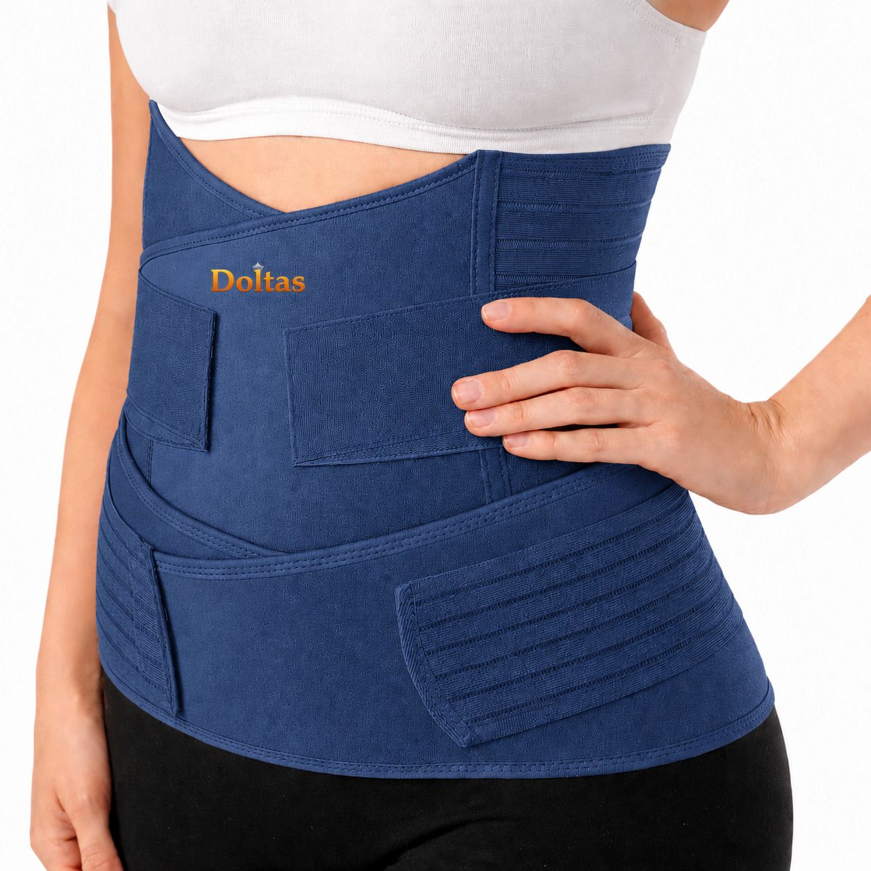 3-in-1 C-Section Post Pregnancy Belt for Tummy Support, Free Size (Navy Blue) Abdominal Belt-image-36