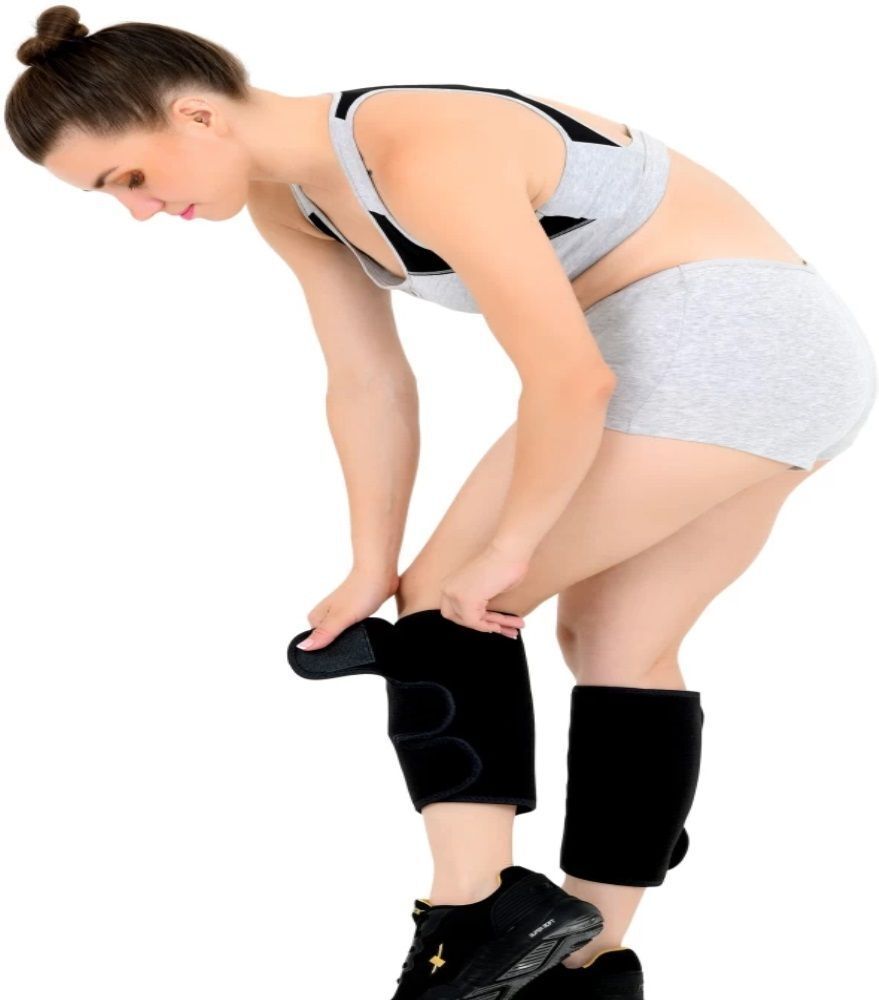 1 pair Calf support for men pain relief Leg Wrap Calf Brace Compression, Knee Support-image-5