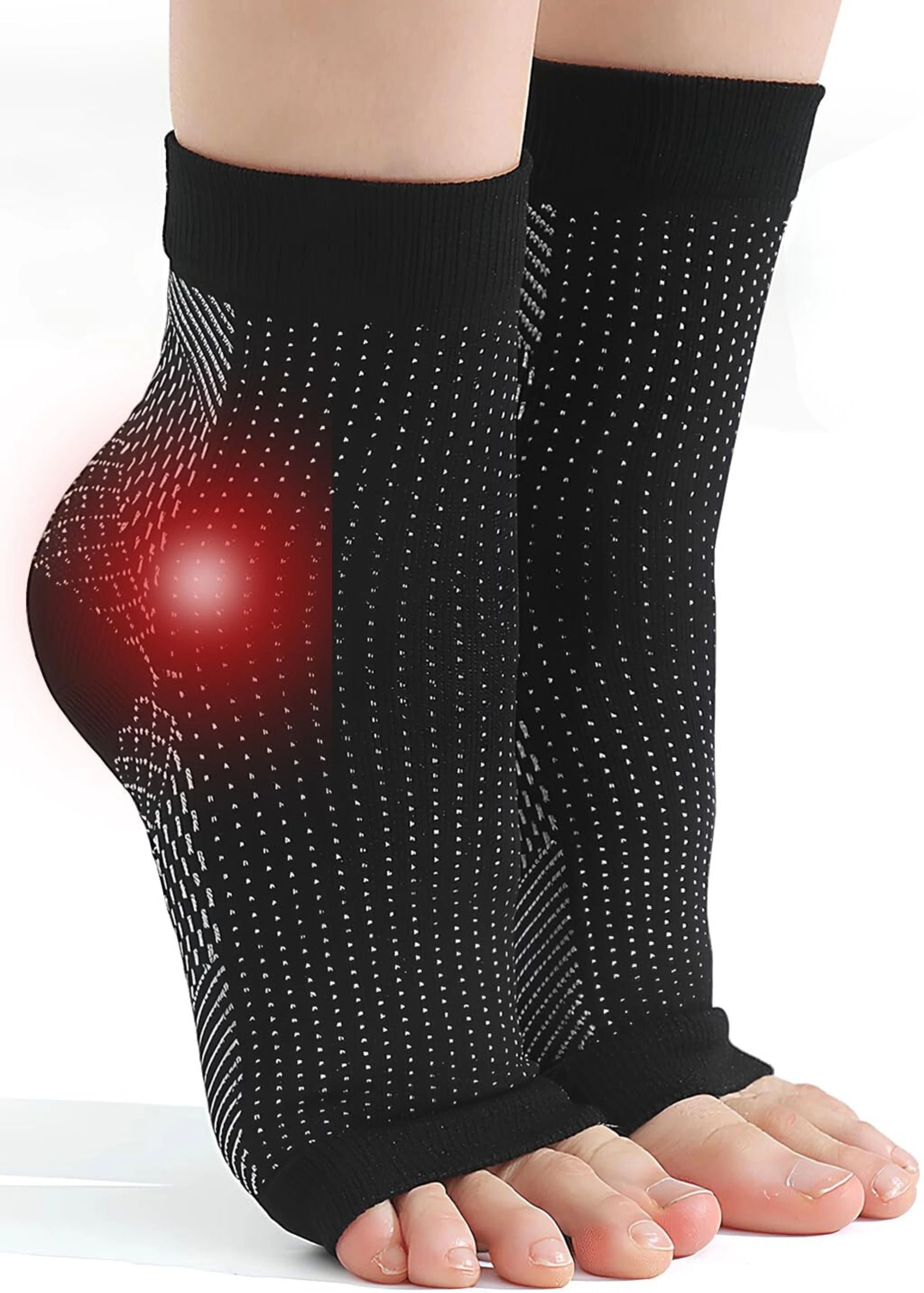 Bamboo Cotton Ankle Pain Relief Socks for Men & Women, Compression Socks Foot Ankle Support-image-3