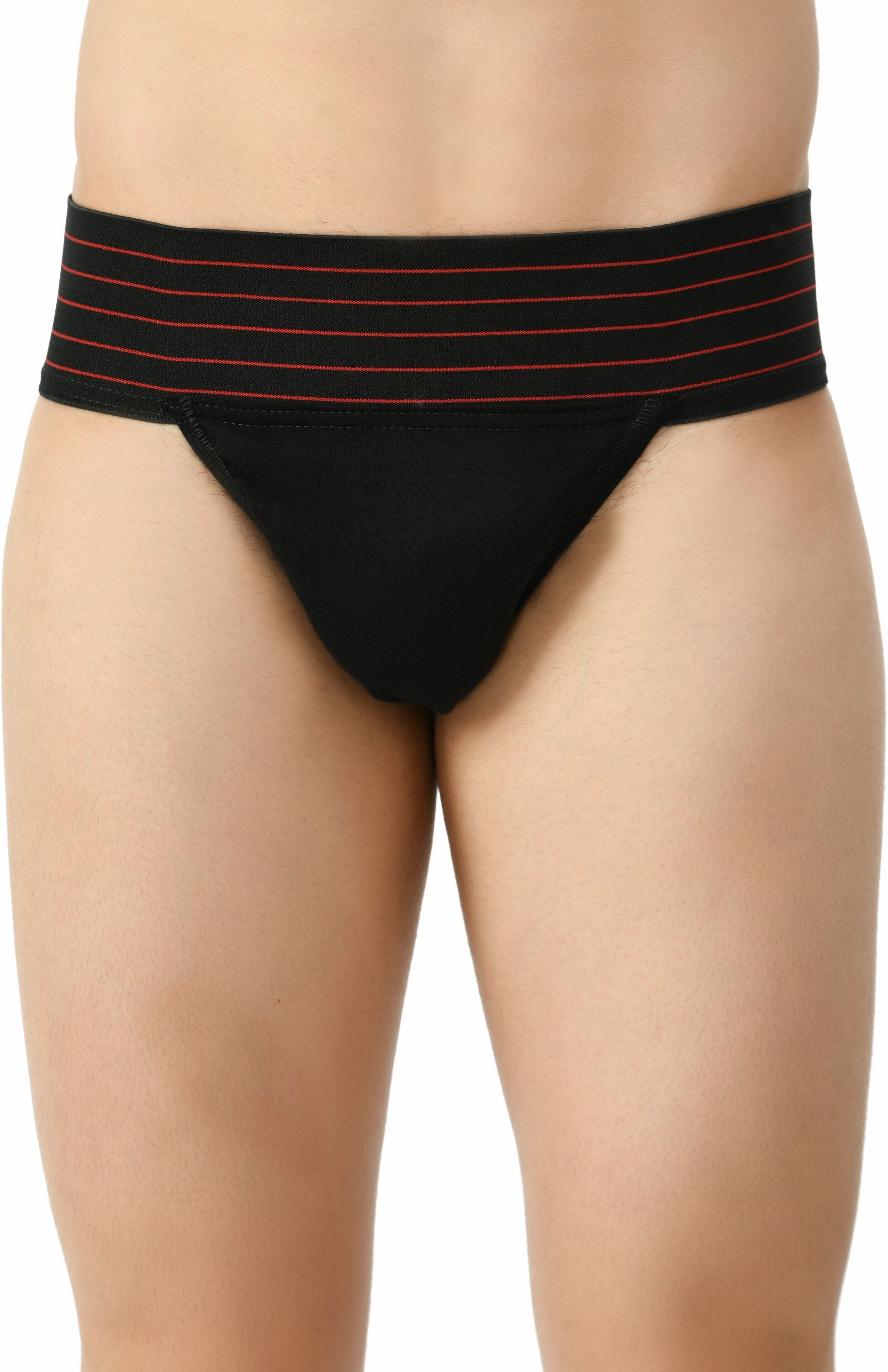 Mens Cotton Gym Supporter Back Covered With Cup Pocket for Athletic Gym & Sport Supporter-image-1